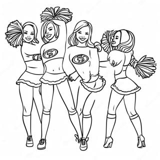 49ers Cheerleadere Fargeleggingsark 1451-1159