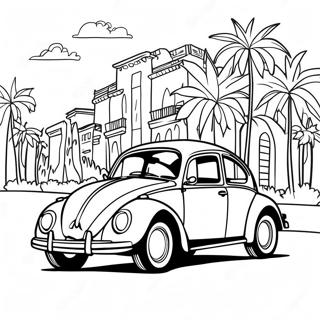 Klassisk Volkswagen Beetle Fargeleggingsark 16051-12655