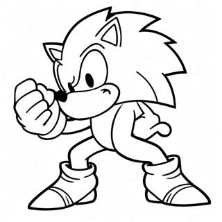 Sonic Werehog I Aksjon Fargeleggingsark 17761-14025