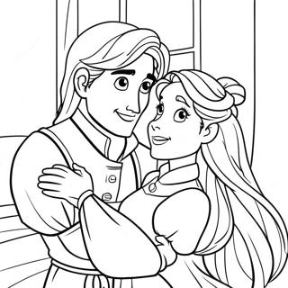 Rapunzel Og Flynn Fargeleggingsark