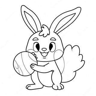 Sot Scorbunny Som Leker Med En Ball Fargeleggingsark 24833-19615