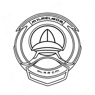 Mclaren Racing Team Logo Fargeleggingsark 2521-2005