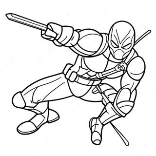 Deathstroke Action Pose Fargeleggingsark 26484-20933