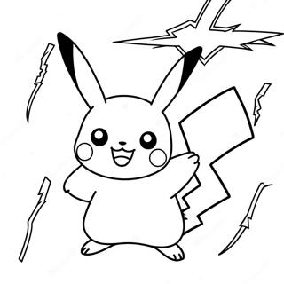 Pikachu Med Lynbolter Fargeleggingsark 28515-22519