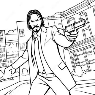 John Wick I Aksjon Fargeleggingsark 33004-26110