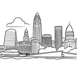 Cleveland Skyline Fargeleggingsark 36374-28765