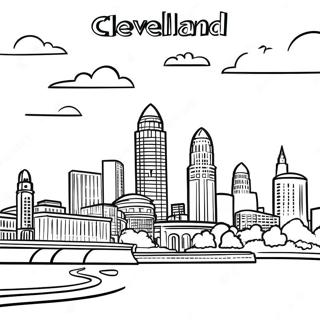 Cleveland Skyline Fargeleggingsark 36374-28766