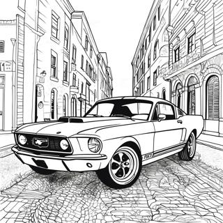 Klassisk Mustang Gt Fargeleggingsark 3721-2965