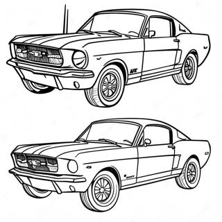 Klassisk Mustang Gt Fargeleggingsark 3721-2966