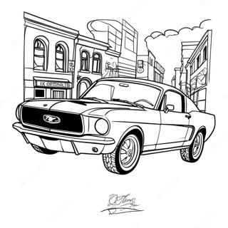 Klassisk Mustang Gt Fargeleggingsark 3721-2968