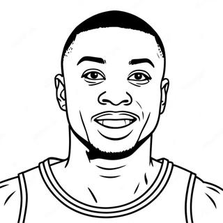 Damian Lillard I Aksjon Fargeleggingsark 37844-29934