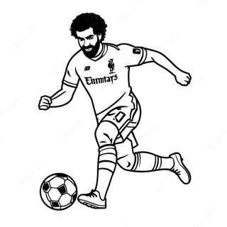 Mo Salah Dribler Ballen Fargeleggingsark 40764-58847