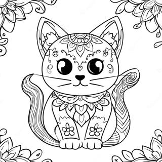 Sot Katt Dia De Los Muertos Fargeleggingsark 53034-41955