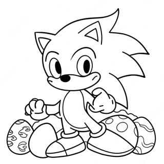 Sonic Med Paskeegg Fargeleggingsark 53414-42258