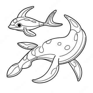 Majestetisk Kyogre Svommer Fargeleggingsark 54614-43216