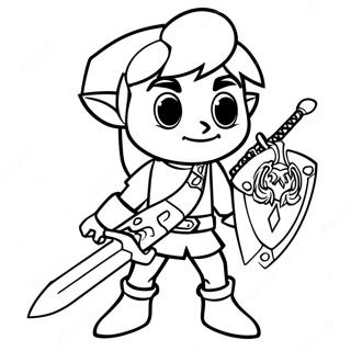 Toon Link Med Master Sword Fargeleggingsark 56214-44478