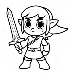 Toon Link Med Master Sword Fargeleggingsark 56214-44479