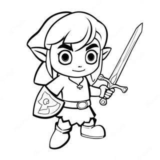 Toon Link Med Master Sword Fargeleggingsark 56214-44480