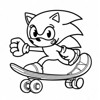 Sonic Skateboard Fargeleggingsark