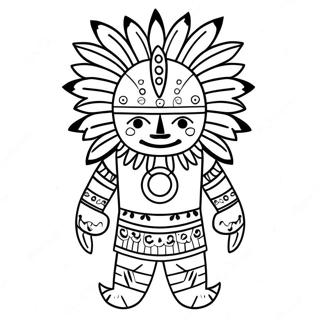 Fargerik Kachina Dukke Fargeleggingsark 62624-49573