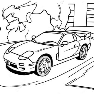 Mazda Rx7 I Aksjon Fargeleggingsark 64744-51238