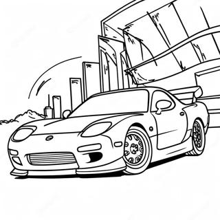 Mazda Rx7 I Aksjon Fargeleggingsark 64744-51239