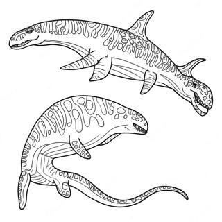 Mosasaurus Fargeleggingsark 7160-5708