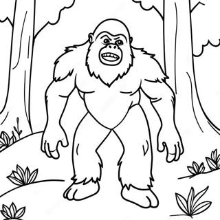 Snikende Sasquatch Fargeleggingsark