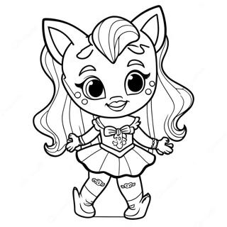 Clawdeen Wolf I Skummel Drakt Fargeleggingsark 8931-7121